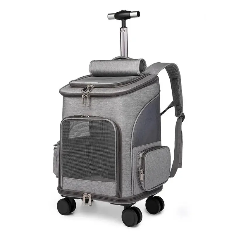 Pet Portable Folding Trolley Backpack For Traveling