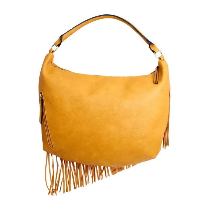 Purse Diagonal Fringe Hobo Bag for Women