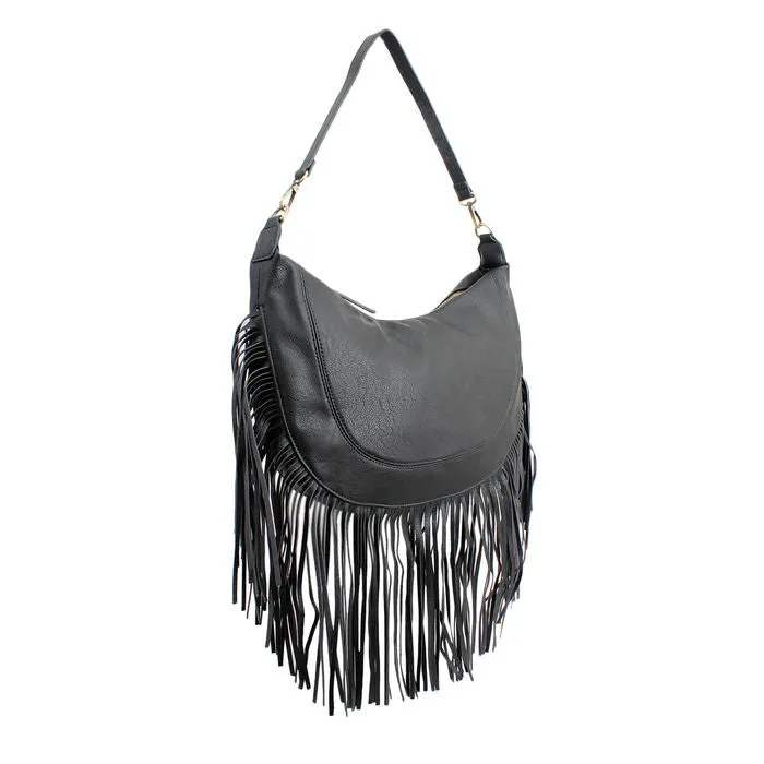 Purse Round Fringe Hobo Bag for Women