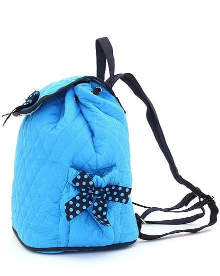 QSD2707 Quilted Solid Drawstring Backpack