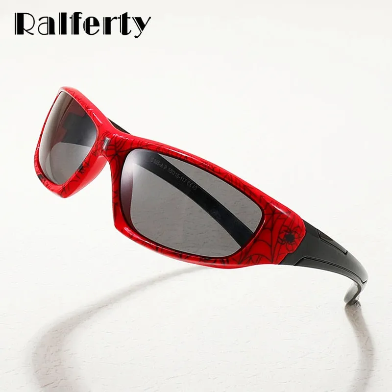 Ralferty Unisex Children's Full Rim Rectangle Acetate Polarized Sunglasses M805