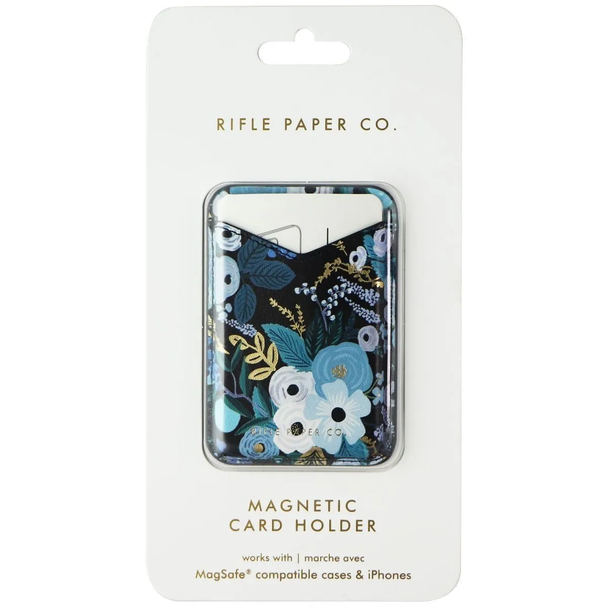 Rifle Paper Co. Wallet Card Holder for MagSafe for iPhones - Garden Party Blue