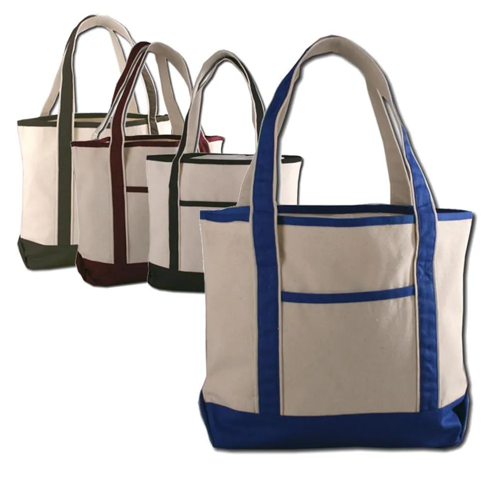 SET OF ((12)) JUMBO SIZE HEAVY CANVAS DELUXE TOTE BAG