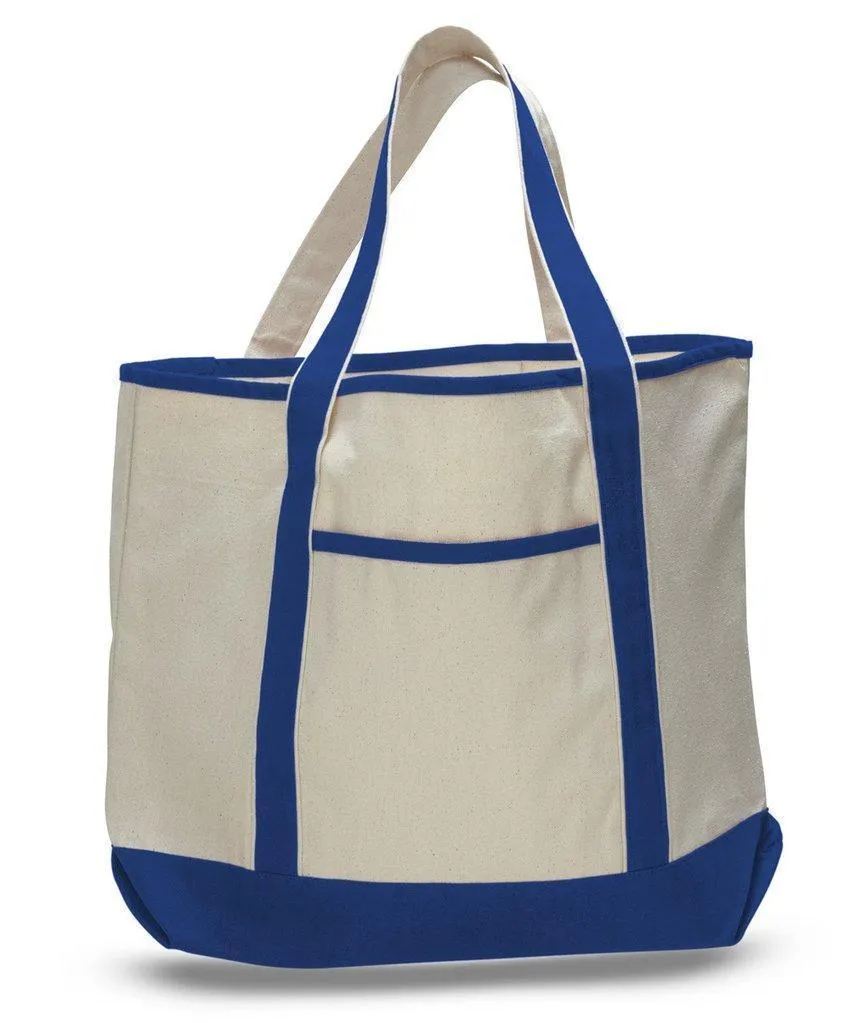 SET OF ((12)) JUMBO SIZE HEAVY CANVAS DELUXE TOTE BAG