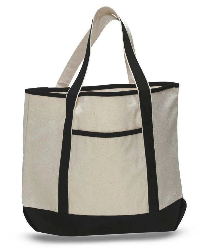 SET OF ((12)) JUMBO SIZE HEAVY CANVAS DELUXE TOTE BAG