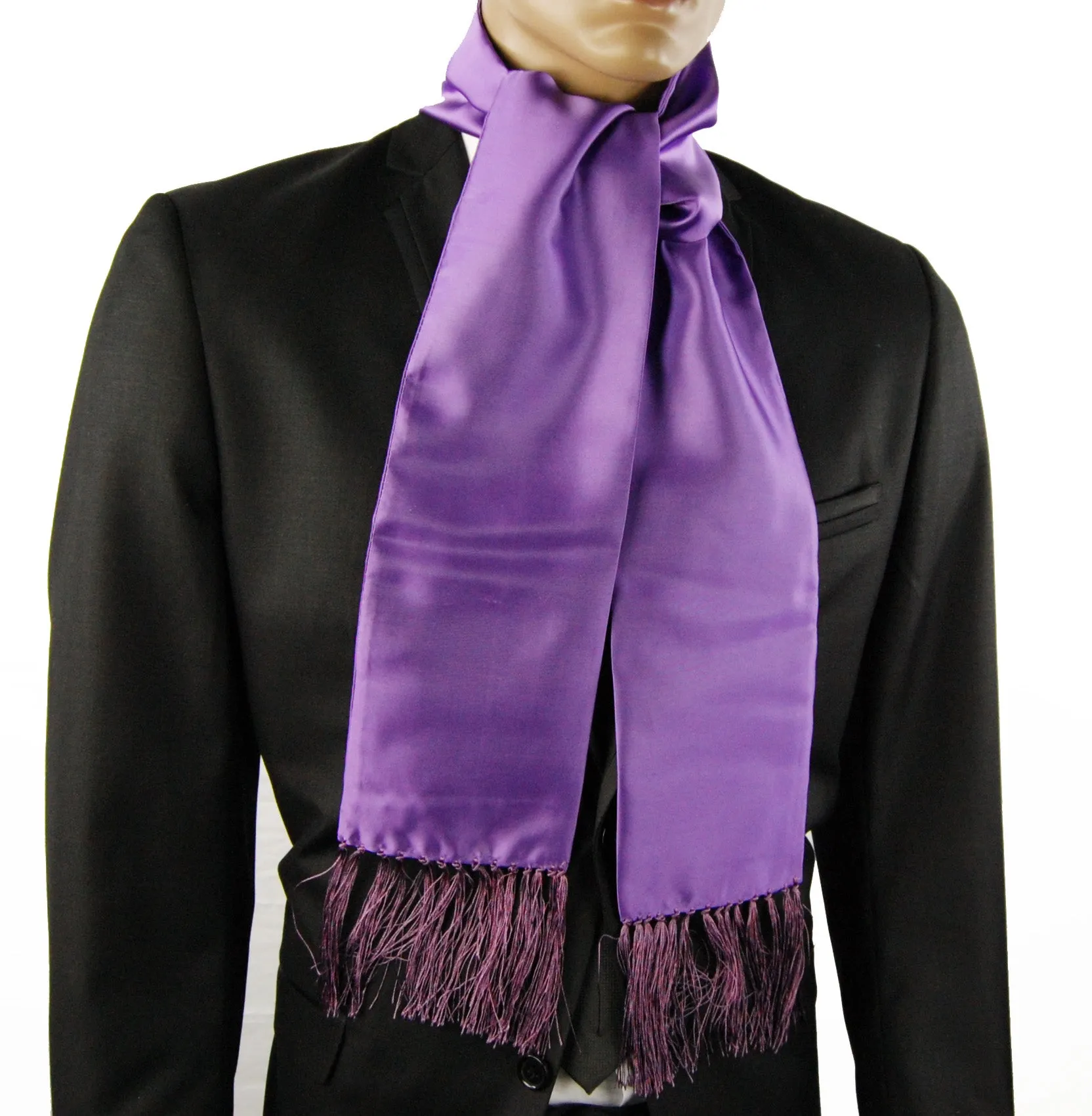 Solid Crown Jewel Purple Tuxedo Men's Scarf