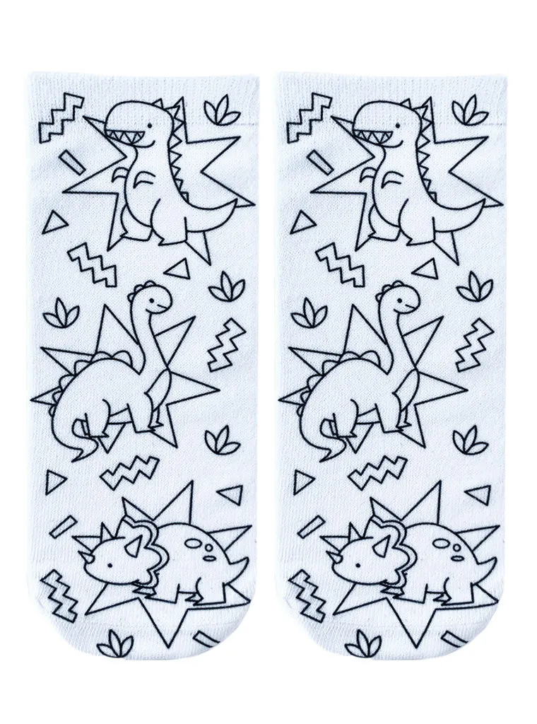 Unisex Dino Daze Coloring Socks