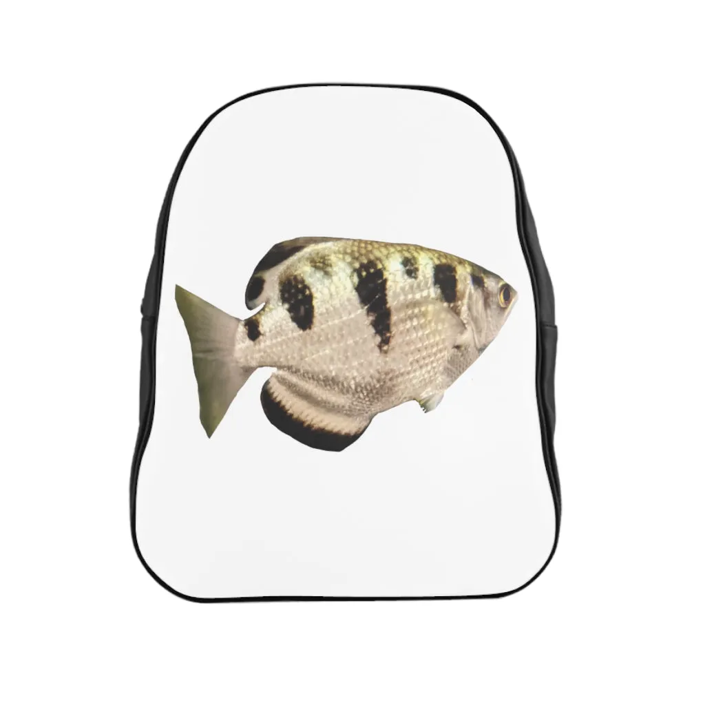 White and Black Fish School Backpack