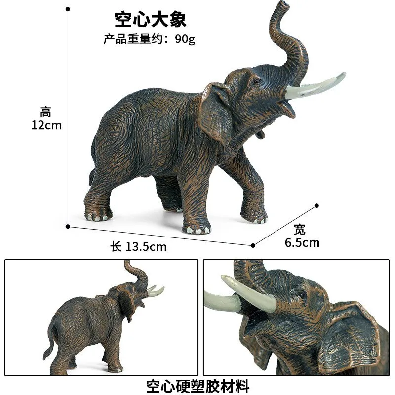 Wild Animals Elephant Lion Tiger Rhino White Tail Deer Cheetah Model PVC Action Figures Dimensions toys for children