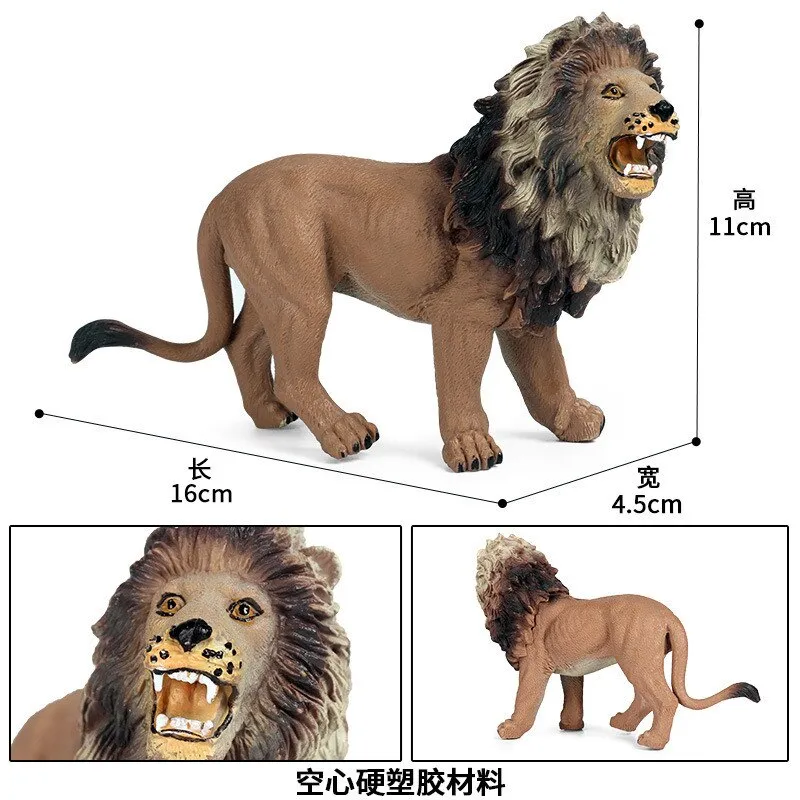 Wild Animals Elephant Lion Tiger Rhino White Tail Deer Cheetah Model PVC Action Figures Dimensions toys for children