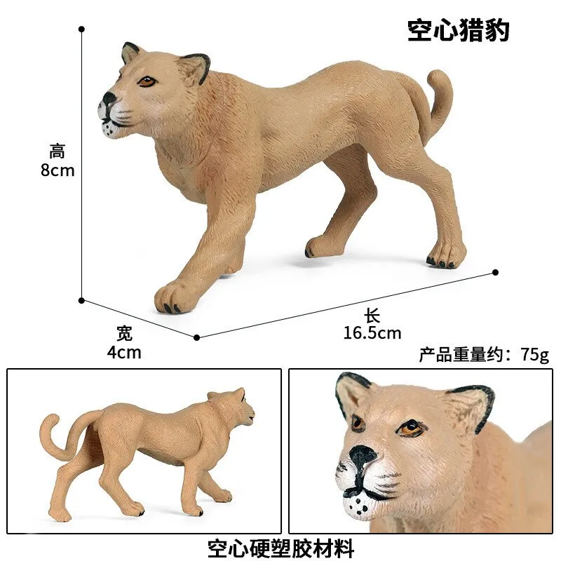 Wild Animals Elephant Lion Tiger Rhino White Tail Deer Cheetah Model PVC Action Figures Dimensions toys for children