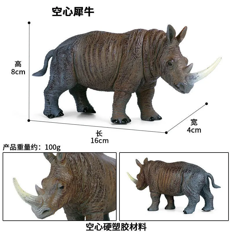 Wild Animals Elephant Lion Tiger Rhino White Tail Deer Cheetah Model PVC Action Figures Dimensions toys for children