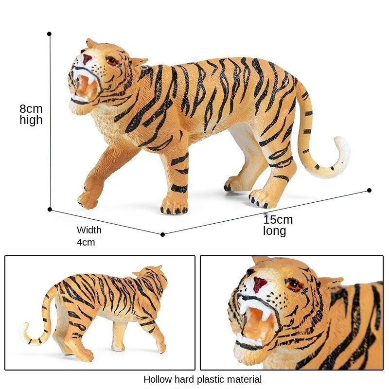 Wild Animals Elephant Lion Tiger Rhino White Tail Deer Cheetah Model PVC Action Figures Dimensions toys for children