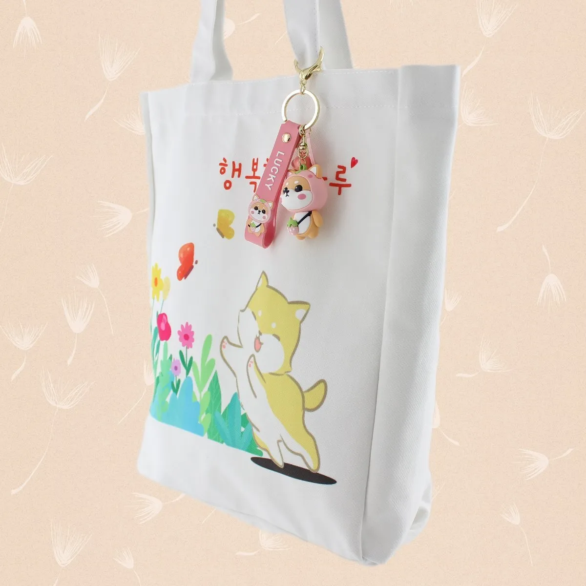 Women Large Tote Bag Kawaii Shiba Inu Korean Kpop Bag