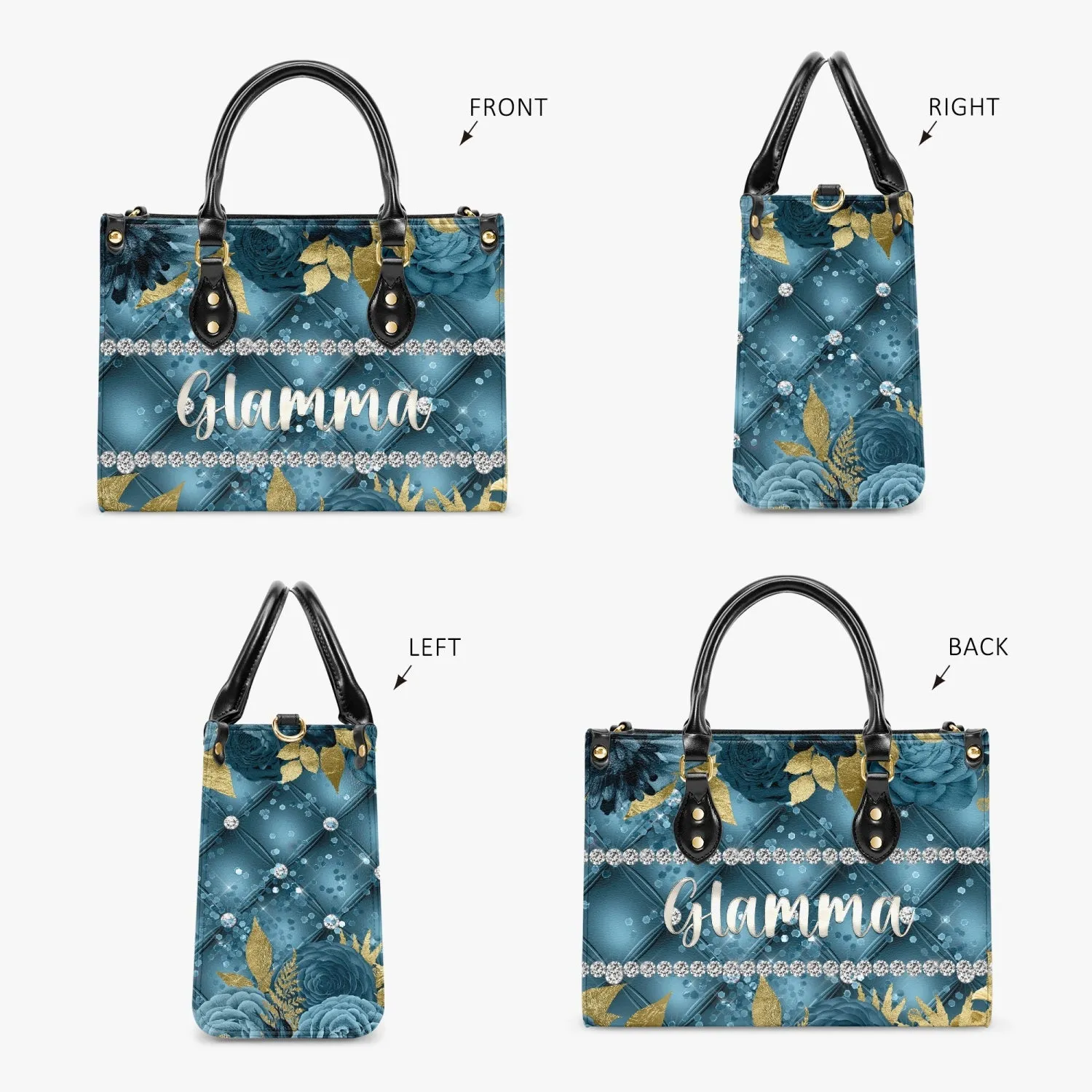 Women's Tote Bag - Teal Floral - Glamma