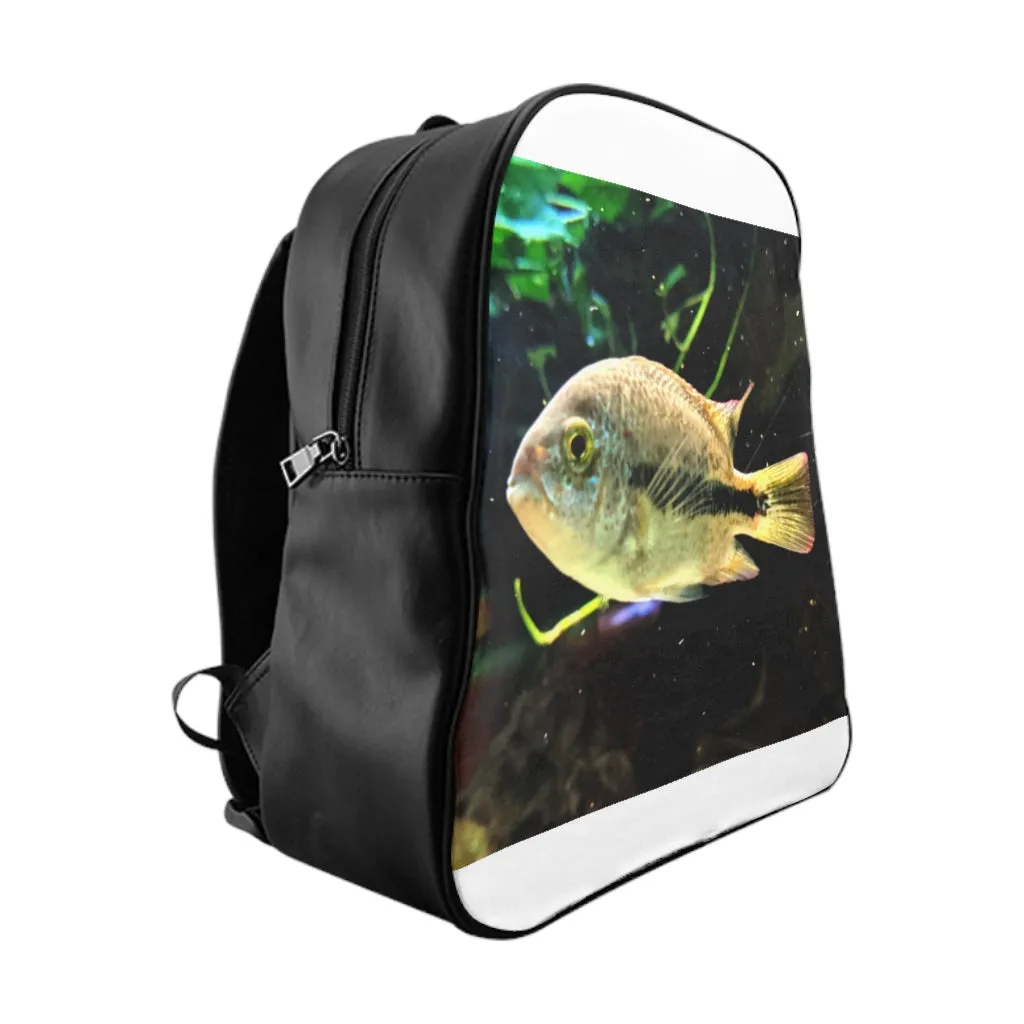 Yellow and Black Fish School Backpack